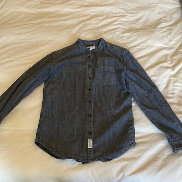 Frank & Oak Band Collar Button Down | Size S - Picture 1 of 3